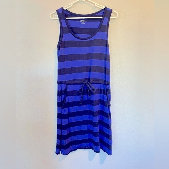 375. Merona Striped Tank Dress w/Pockets Sz XS - Picture 1 of 4